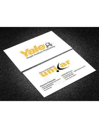 Biglietti da visita F/R su carta Turner + logo Yale (250 pz)